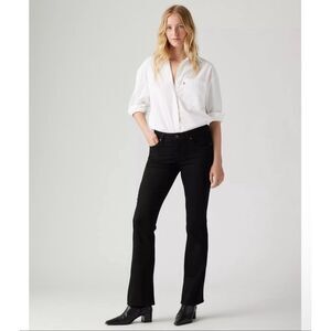 Levi’s 725 High Rise Bootcut Black Wash Premium Denim Jeans Women’s W31 L34